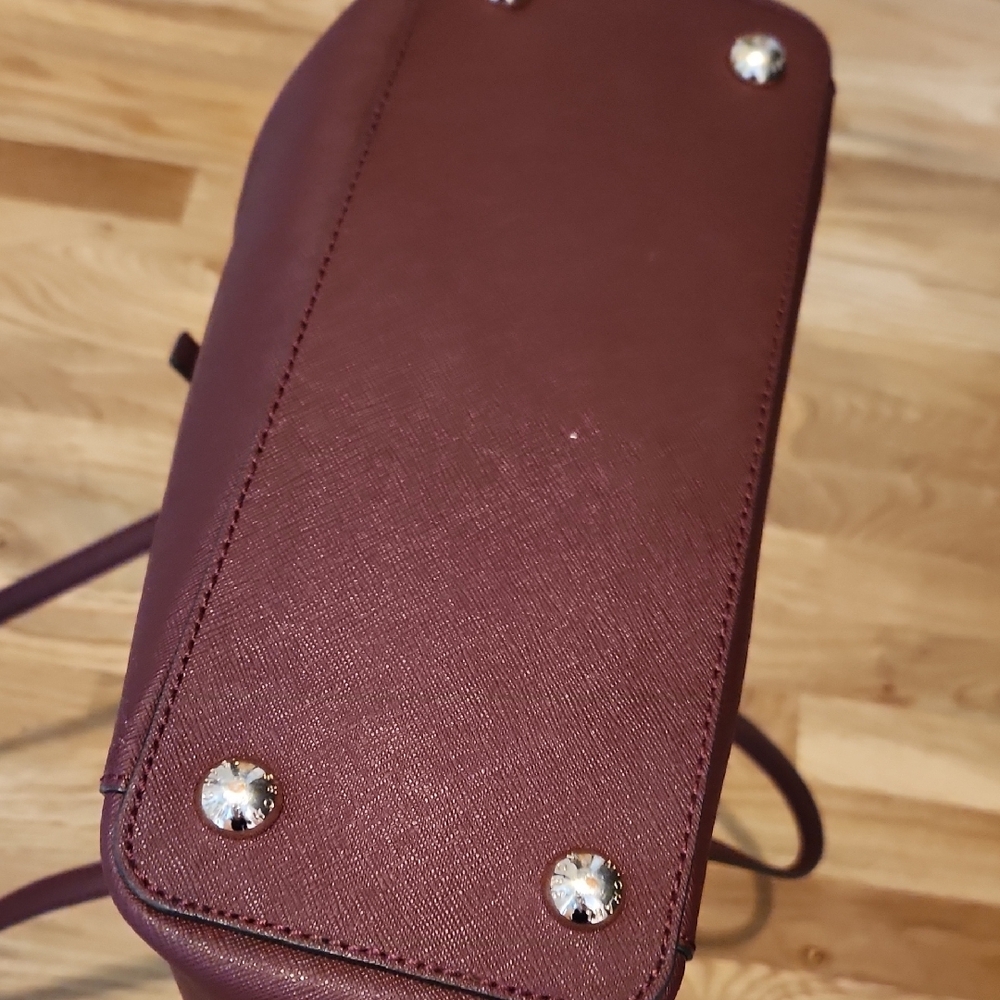 Michael Kors Charlotte Women's Burgundy Purse - Picture 5 of 7